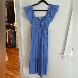 Blue Ruffled Women's Dress